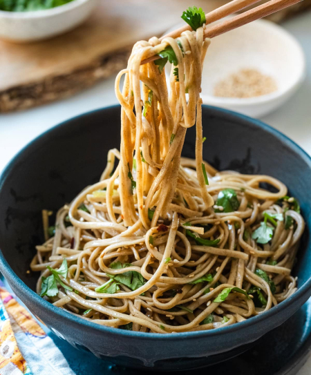Soba noodle salad
